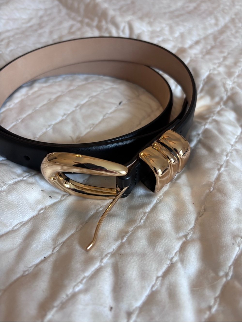 New Quince Black and Gold Western Belt